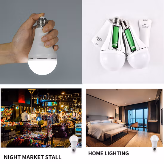 Commerce de gros 5W 7W 9W 15W E27 SMD ampoule LED intelligente d'urgence rechargeable